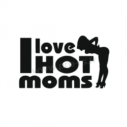 Sticker I Love Hot Moms