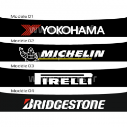 Bandeau Pare soleil Yokohama Michelin Pirelli Bridgestone