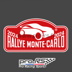 Plaque de Rallye Monte Carlo 2024 en autocollant