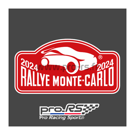 Plaque de Rallye Monte Carlo 2023 en autocollant