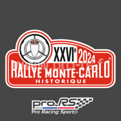 Plaque de Rallye Monte Carlo Historique 2024 en autocollant