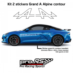 Kit 2 stickers Alpine grand A contour