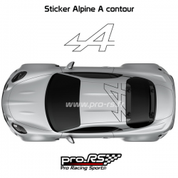 Sticker Alpine grand A contour de toit