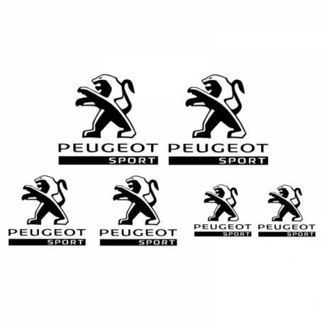 Kit 6 Stickers Peugeot Sport