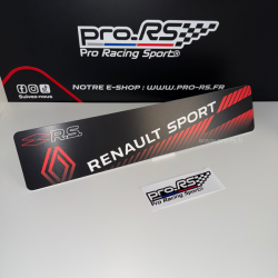 Cache plaque Renault Sport new noir Eco version dégradé rouge