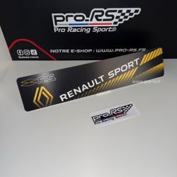 Cache plaque Renault Sport new noir Eco version dégradé jaune
