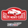 Plaque de Rallye Monte Carlo 2026 en autocollant