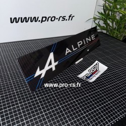 Cache plaque plexi HD Alpine avec fond imprimé carbone