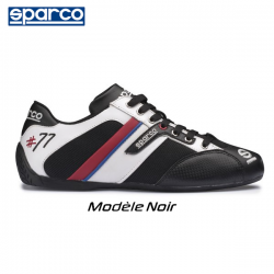 Chaussures SPARCO Time 77 en cuir et tissu pour homme NOIR