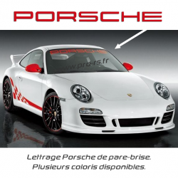 Lettrage PORSCHE de pare-brise