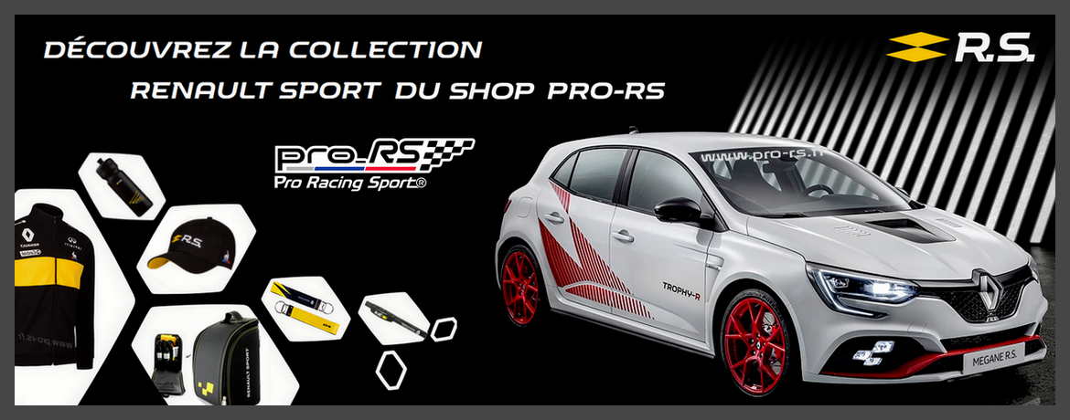 Kit 2 Stickers Latéraux Renault Sport type Trophy-R pour Clio 4 - Pro-RS